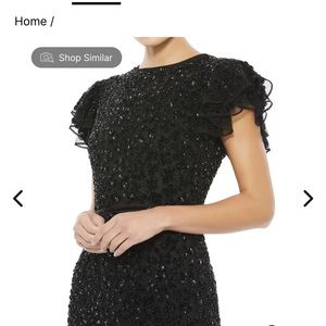 MacDugall flutter sleeve sequin sheath gown!  Absolutely stunning Size 6.